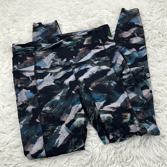 Lululemon Fast and Free Tight II 25" *Non-Reflective Nulux Glacier Camo Starligh - Picture 1 of 7